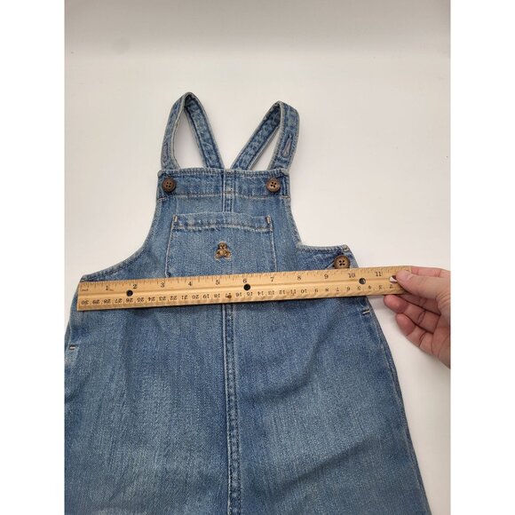 Baby Gap 12-18 Month Soft Denim Overalls Jumpsuit Criss Cross Straps Classic - Picture 10 of 11